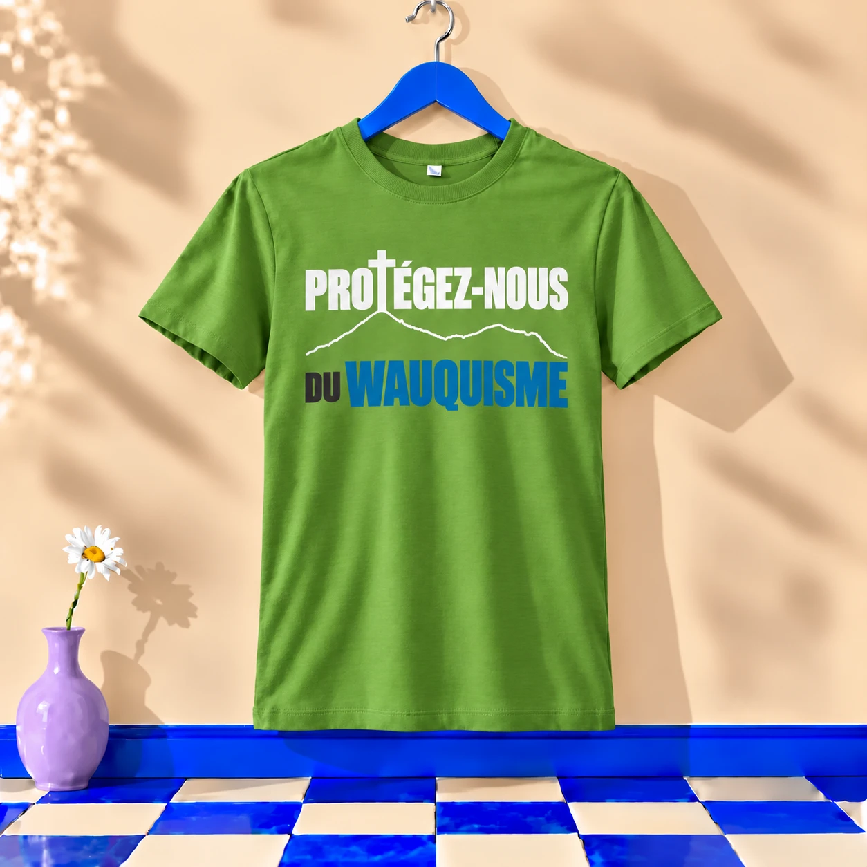 Tee shirt Homme Protégez-nous du Waukisme