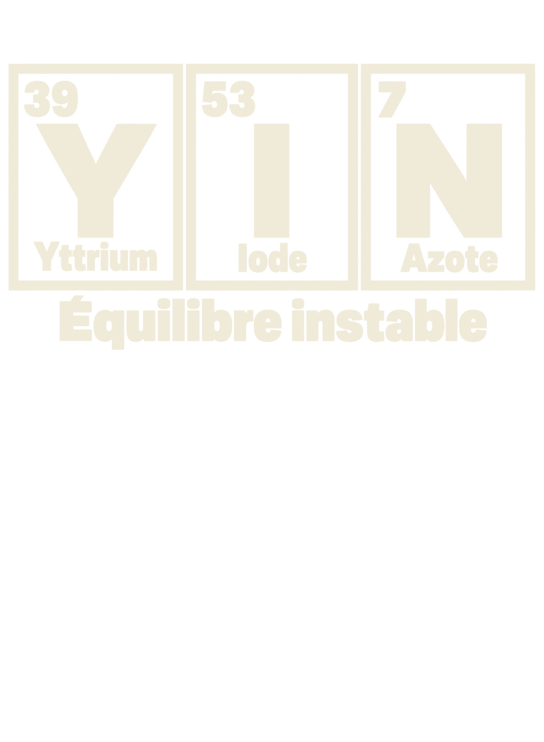 YIN - Équilibre instable — impression A4